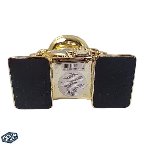 Bath & Body Works Halloween Glow In The Dark Skull & Rose Clock/Candle Pedestal - Picture 6 of 13